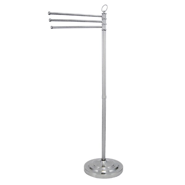 Vintage Pedestal Towel Bar, Polished Chrome